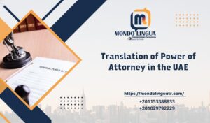 Translation of Power of Attorney in the UAE