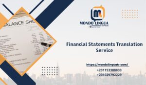 Financial Statements Translation Service